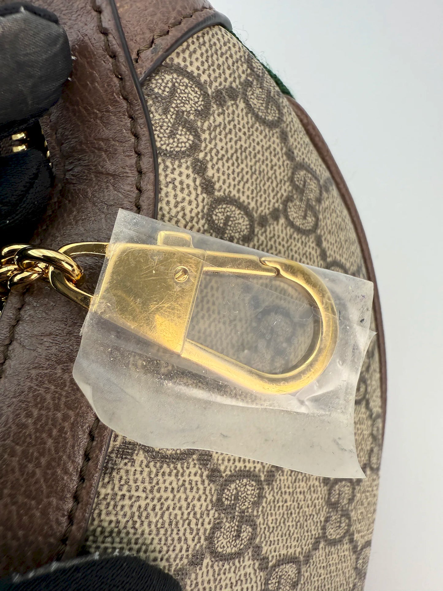 (AJ7) Gucci Ophidia Mini Shoulder Bag, Yellow Gold Hardware