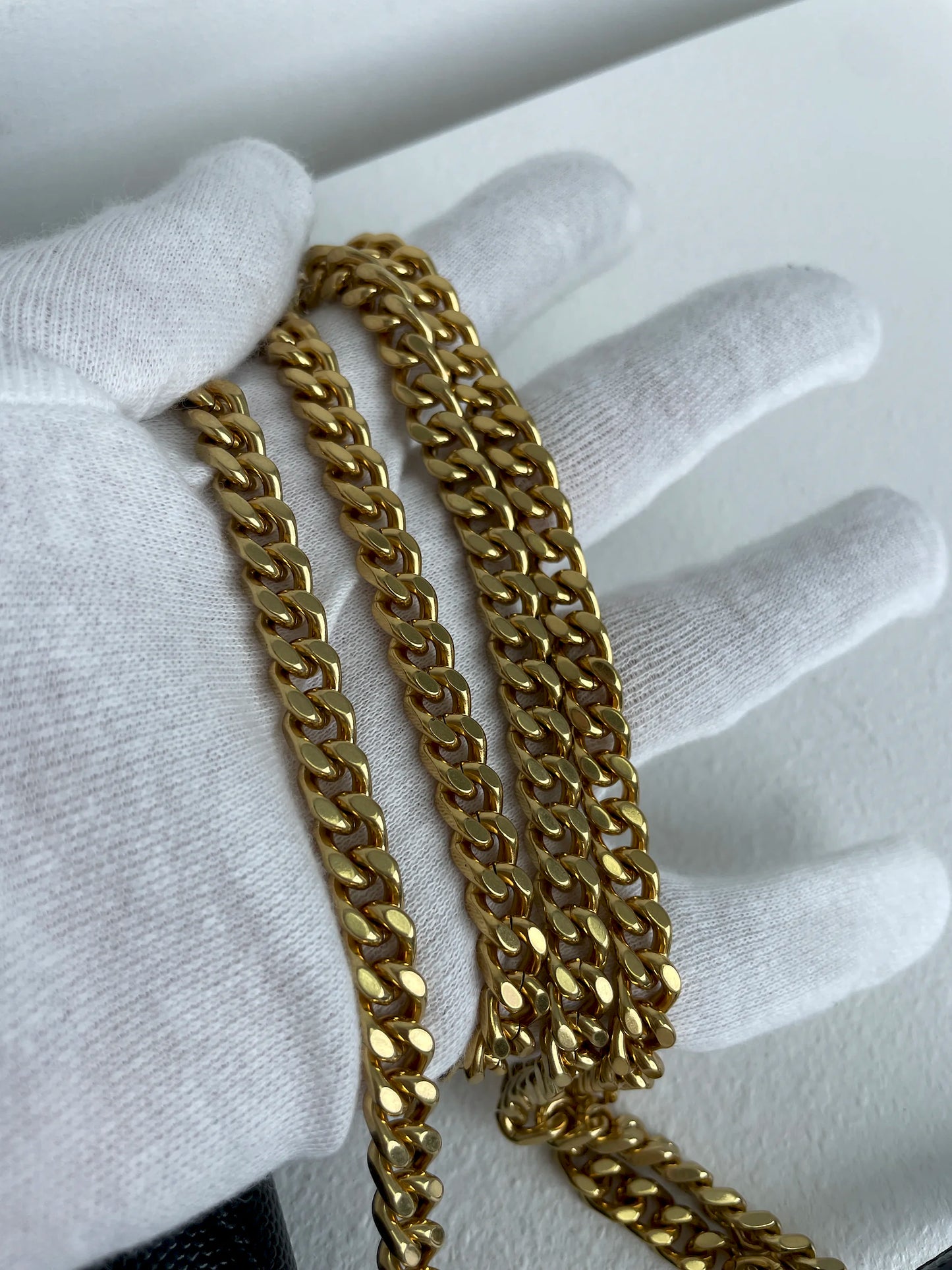 (A23) YSL Black Cassandre Envelope Wallet on Chain Caviar Gold Hardware Removable Chain Strap