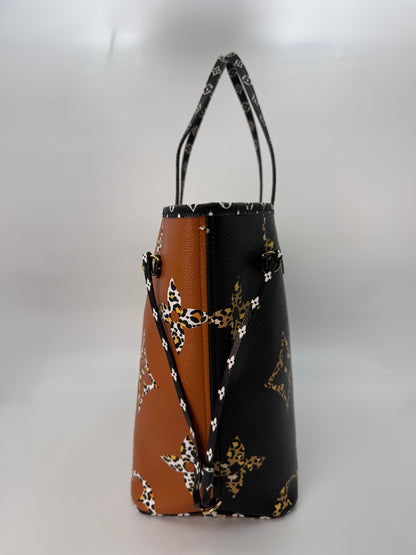 (AJ54) Louis Vuitton Monogram Jungle Neverfull MM, Gold Hardware