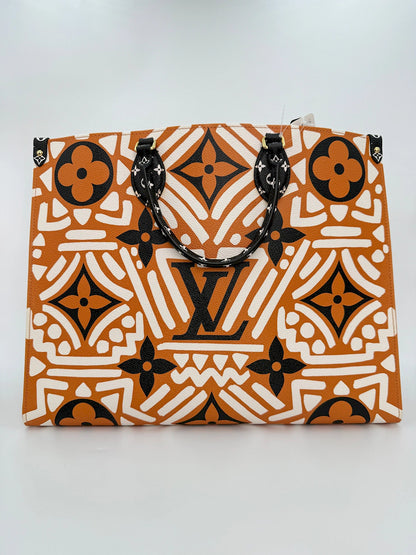 (AJ50) Louis Vuitton Crafty Onthego GM Shoulder Bag, Gold Hardware