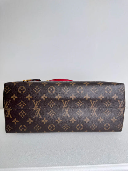 (A08) Louis Vuitton Monogram Alma BNB Bag with Red Accents Gold Hardware Removable Strap