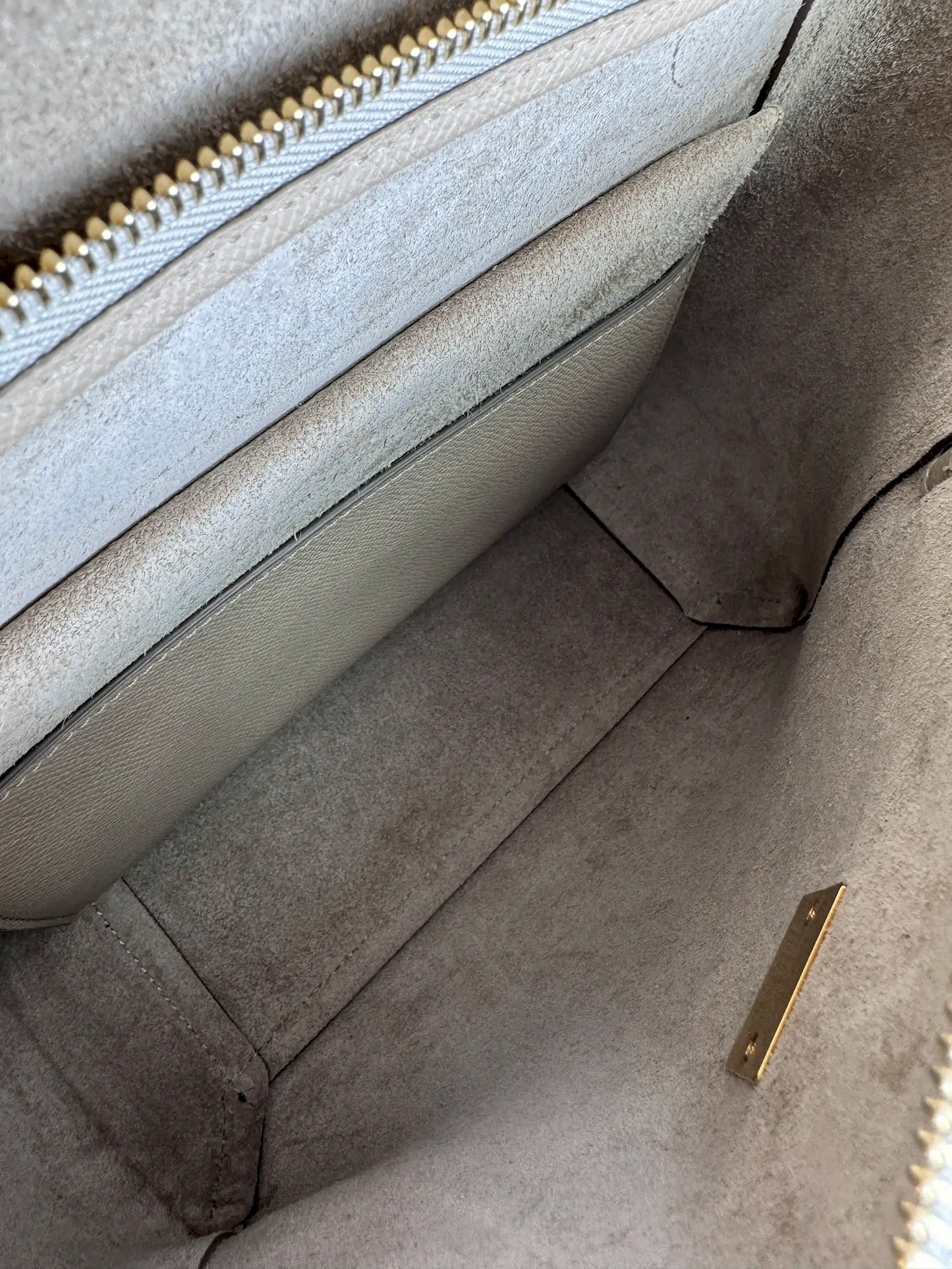 (A13) Celine Taupe Beige Nano Belt Bag Gold Hardware Removable Strap