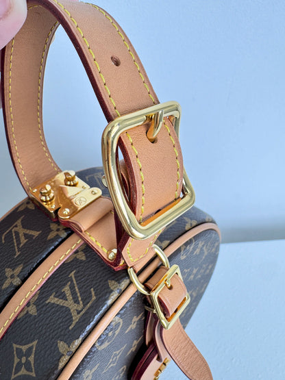 (A15) Louis Vuitton Monogram Petite Boite Chapeau Gold Hardware Removable and Adjustable Crossbody Strap