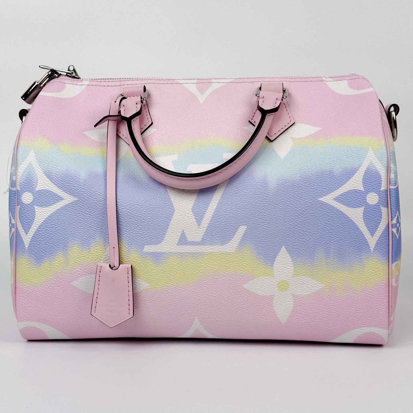 (A49) Louis Vuitton Pink Pastel Speedy Bandoulière Escale 30 Silver Hardware