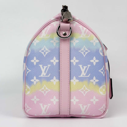 (A49) Louis Vuitton Pink Pastel Speedy Bandoulière Escale 30 Silver Hardware