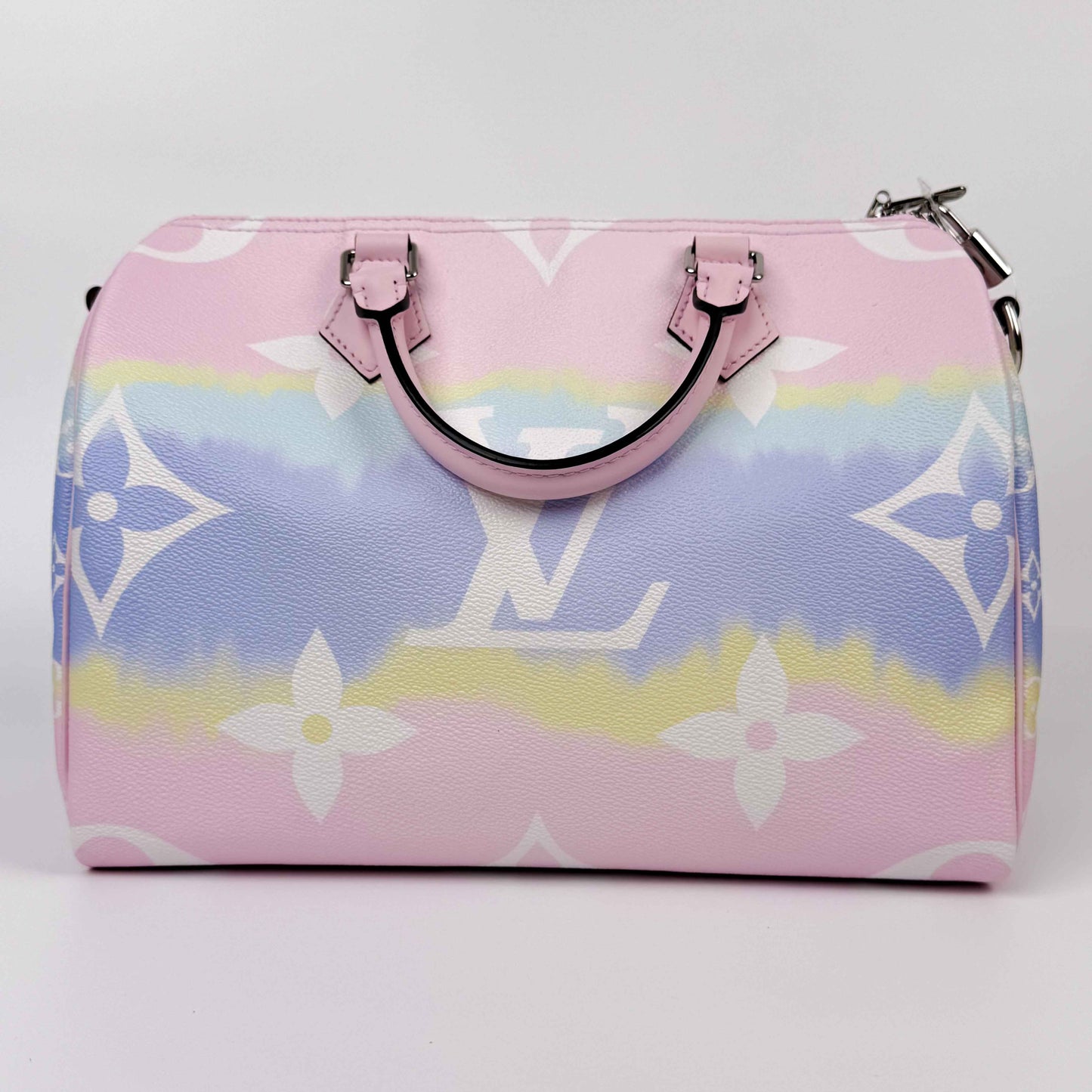 (A49) Louis Vuitton Pink Pastel Speedy Bandoulière Escale 30 Silver Hardware