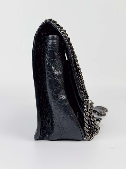 (A52) YSL Small Black Niki Bag Ruthenium Hardware
