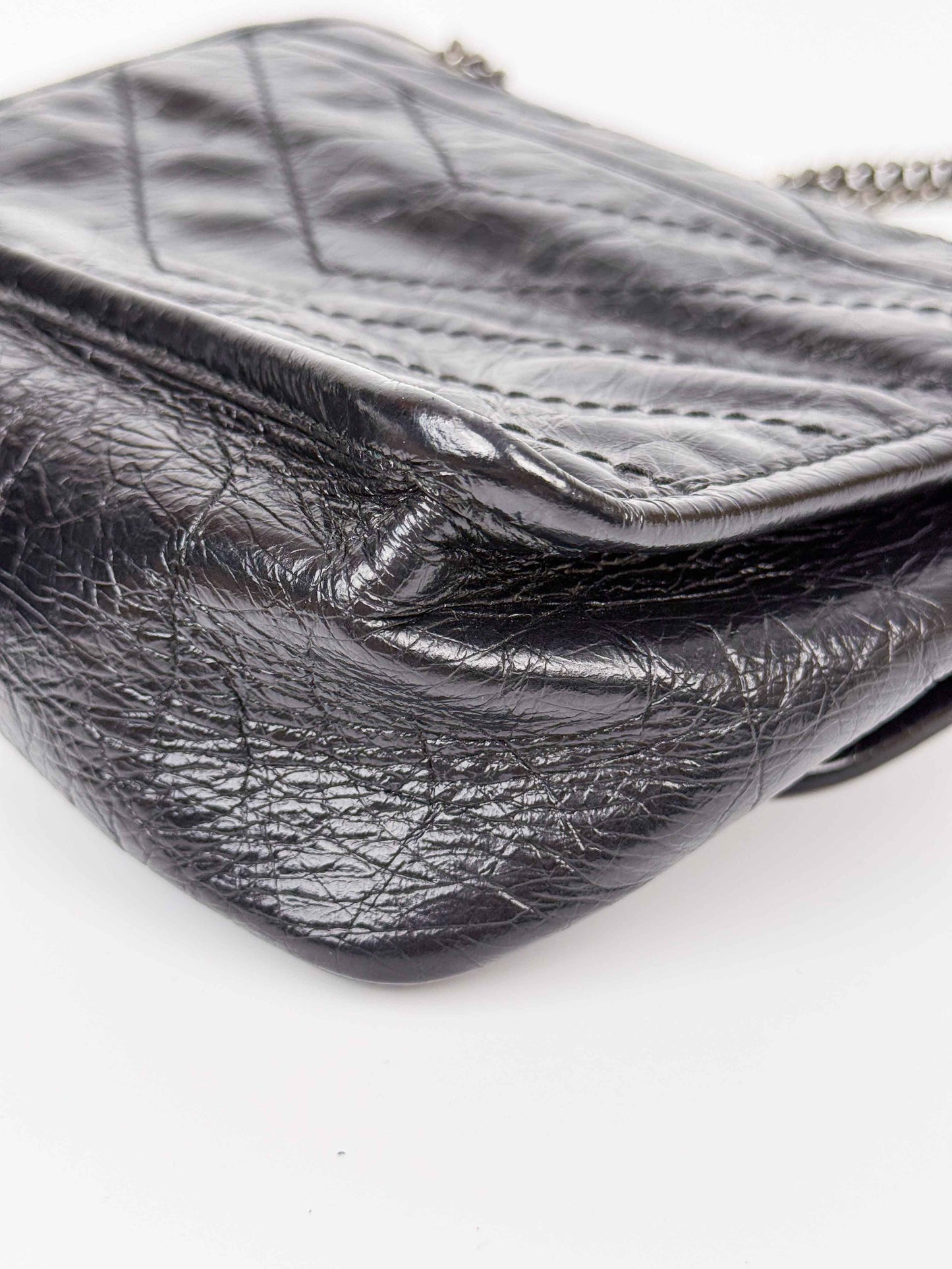 (A52) YSL Small Black Niki Bag Ruthenium Hardware