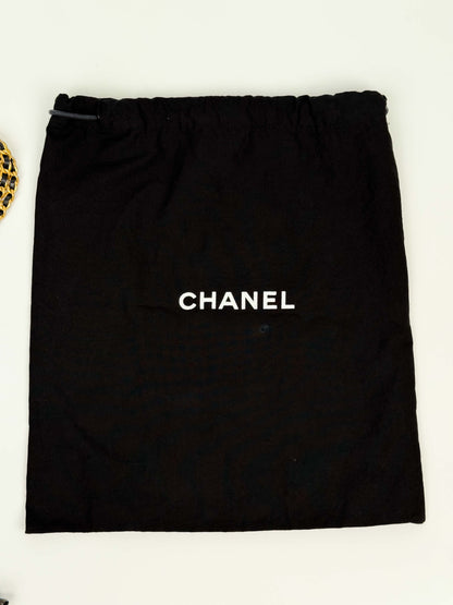 (A56) Chanel Black Caviar Hobo Gold Hardware