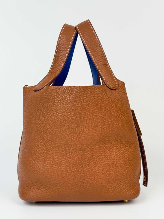 (A69) Hermès Gold Picotin 18 Bag with Gold Hardware