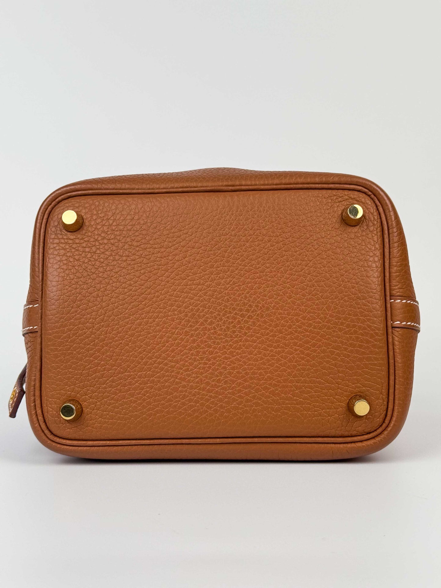 (A69) Hermès Gold Picotin 18 Bag with Gold Hardware
