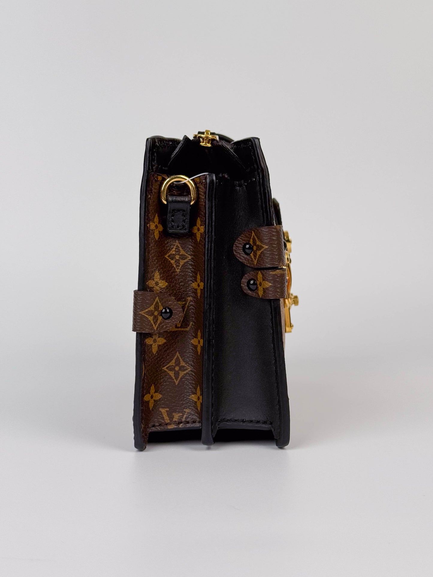(A86) Louis Vuitton Soft Trunk Monogram Crossbody Bag Gold Hardware