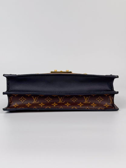 (A86) Louis Vuitton Soft Trunk Monogram Crossbody Bag Gold Hardware