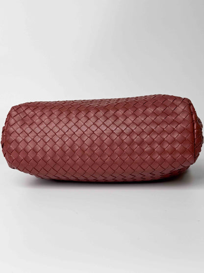 (A78) Bottega Veneta Nappa Intrecciato Olimpia Shoulder Bag Brass Hardware