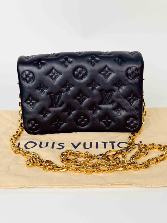 (A102) Louis Vuitton Coussin Chain Pochette Gold Hardware