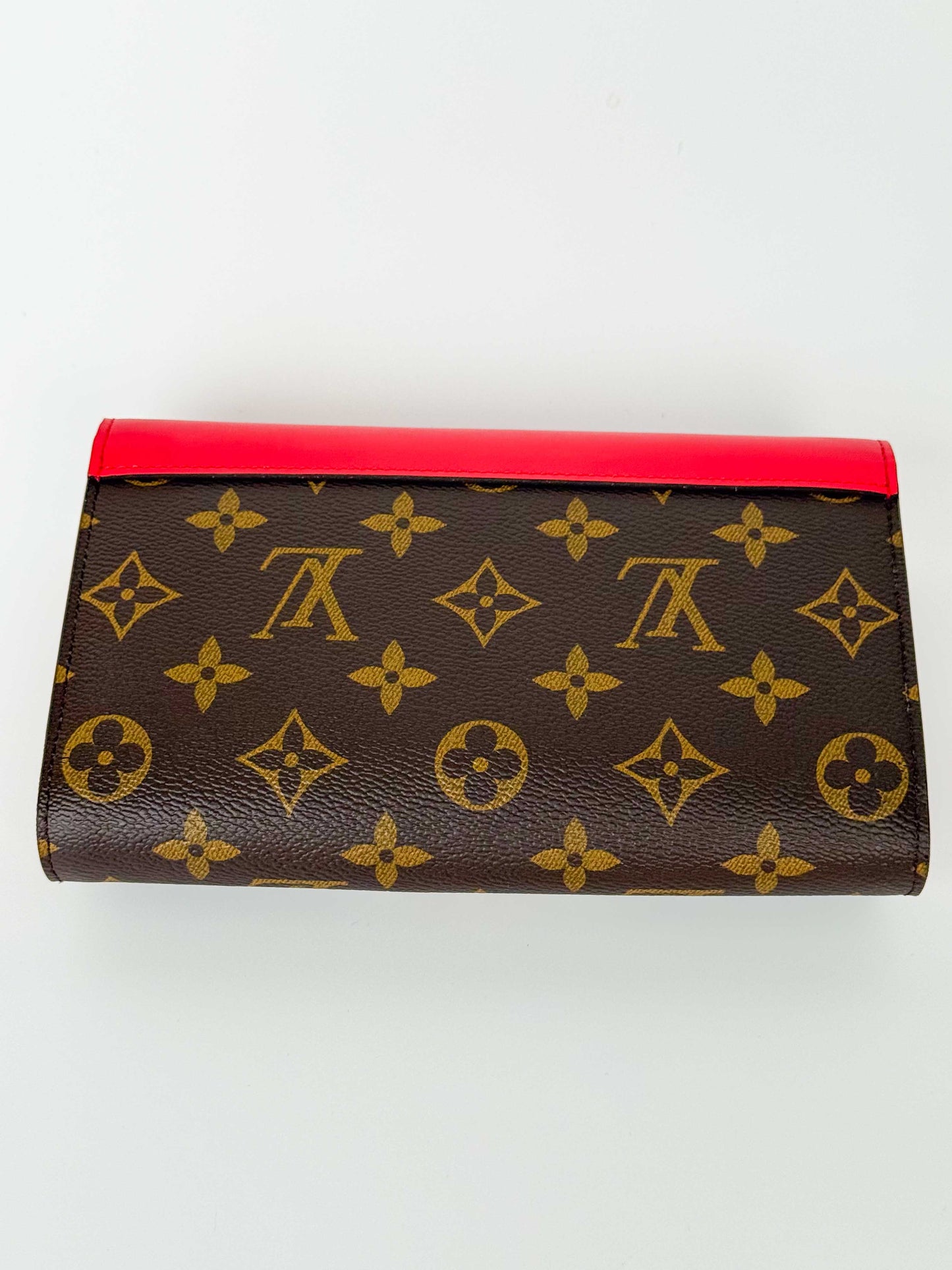 (A106) Louis Vuitton Monogram Tribal Mask Sarah Wallet on Chain, Silver Hardware
