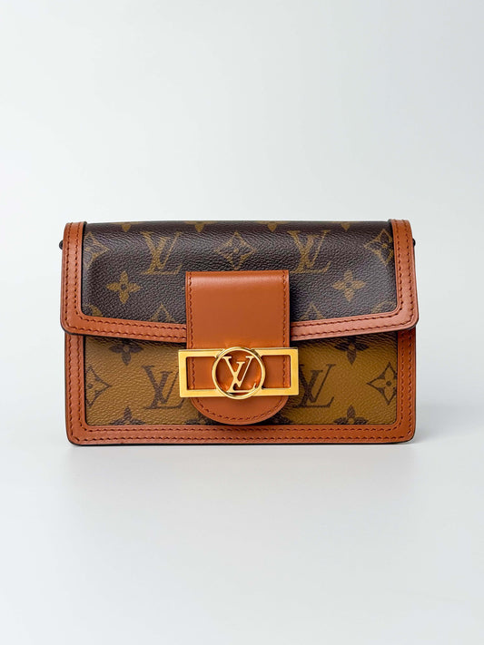 (A95) Louis Vuitton Mini Dauphine Gold Hardware