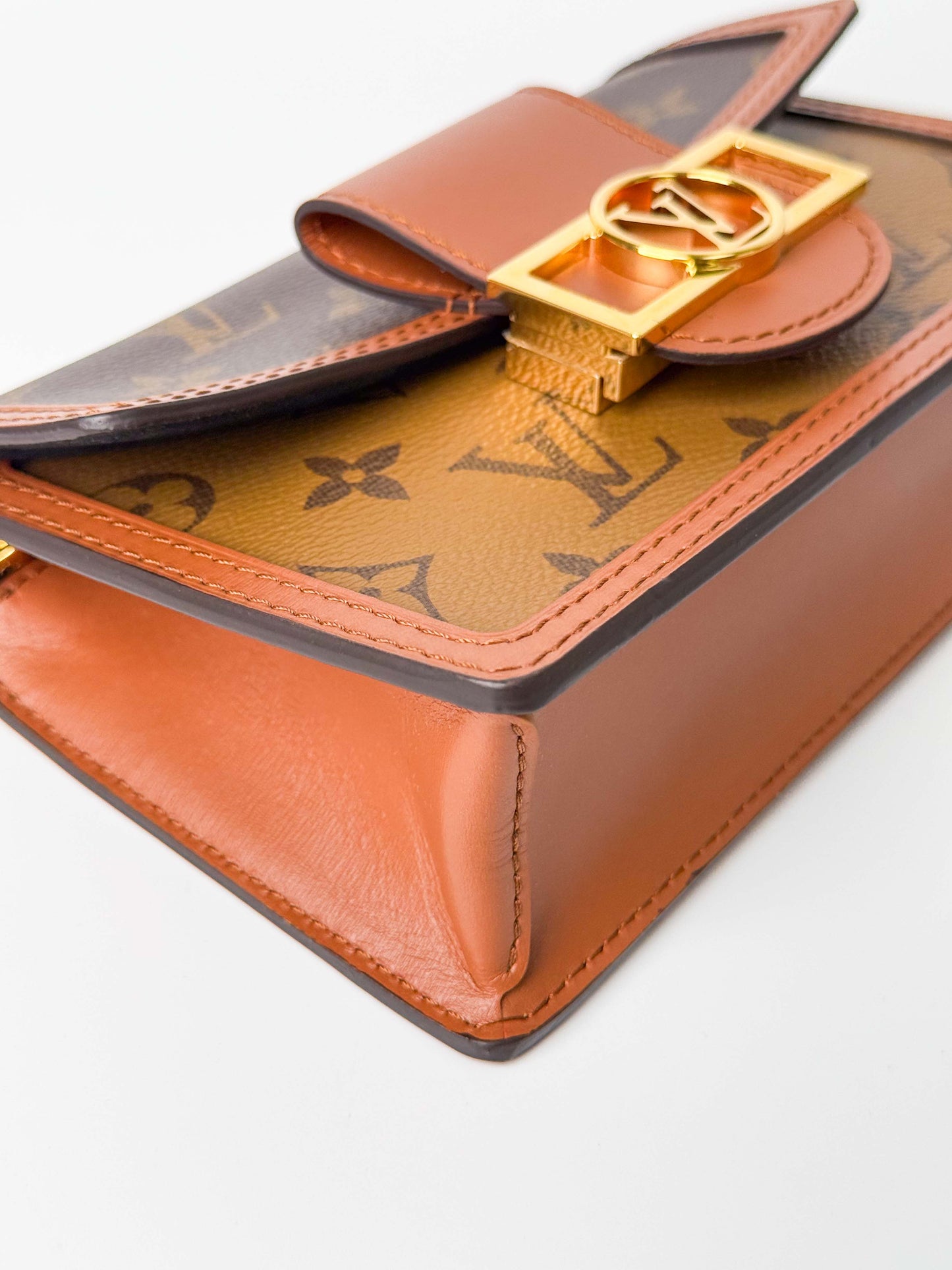 (A95) Louis Vuitton Mini Dauphine Gold Hardware