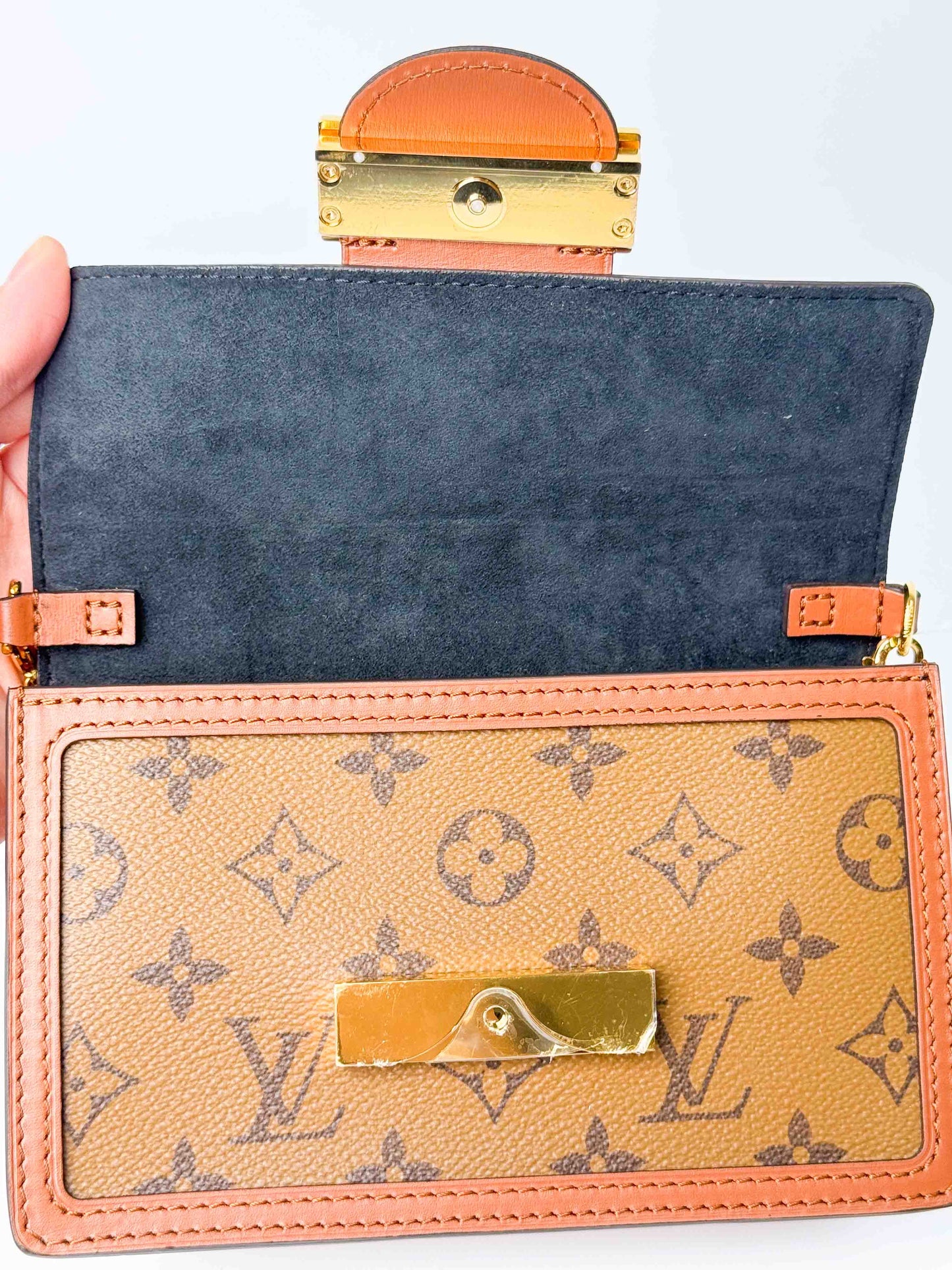 (A95) Louis Vuitton Mini Dauphine Gold Hardware