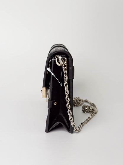 (A94) Louis Vuitton Epi Trunk Chain Wallet Silver Hardware
