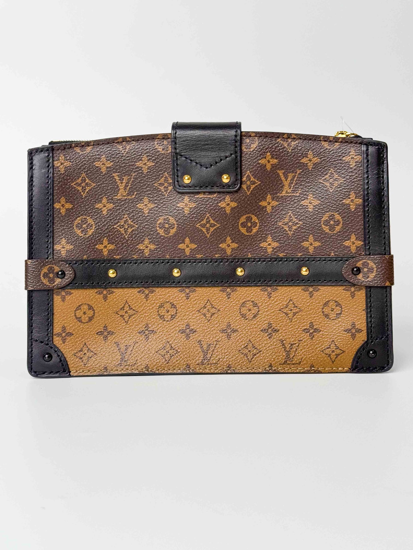 (A93) Louis Vuitton Monogram Petite Malle Gold Hardware