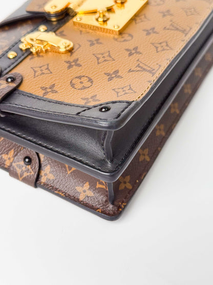 (A93) Louis Vuitton Monogram Petite Malle Gold Hardware