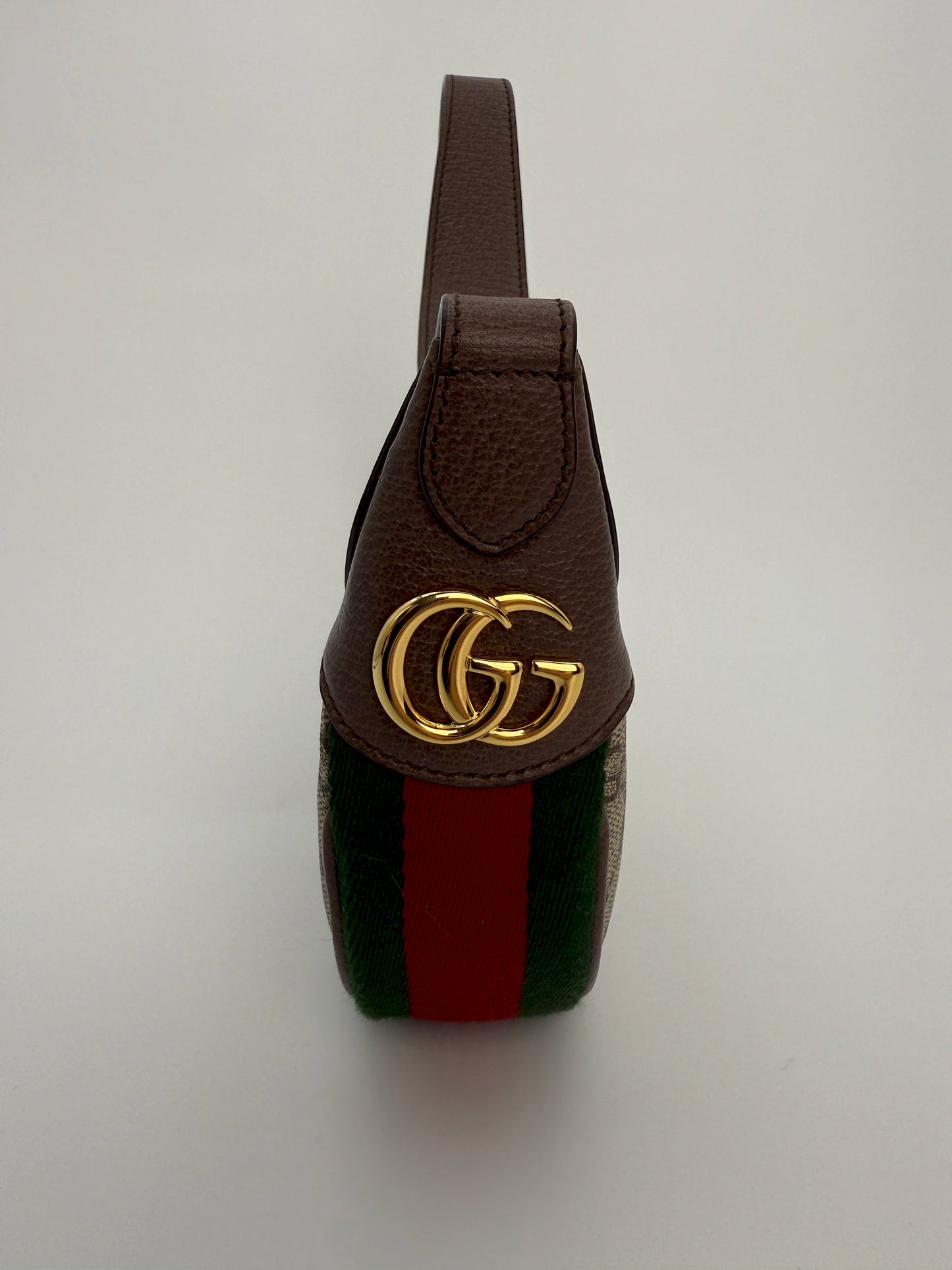 (AJ7) Gucci Ophidia Mini Shoulder Bag, Yellow Gold Hardware