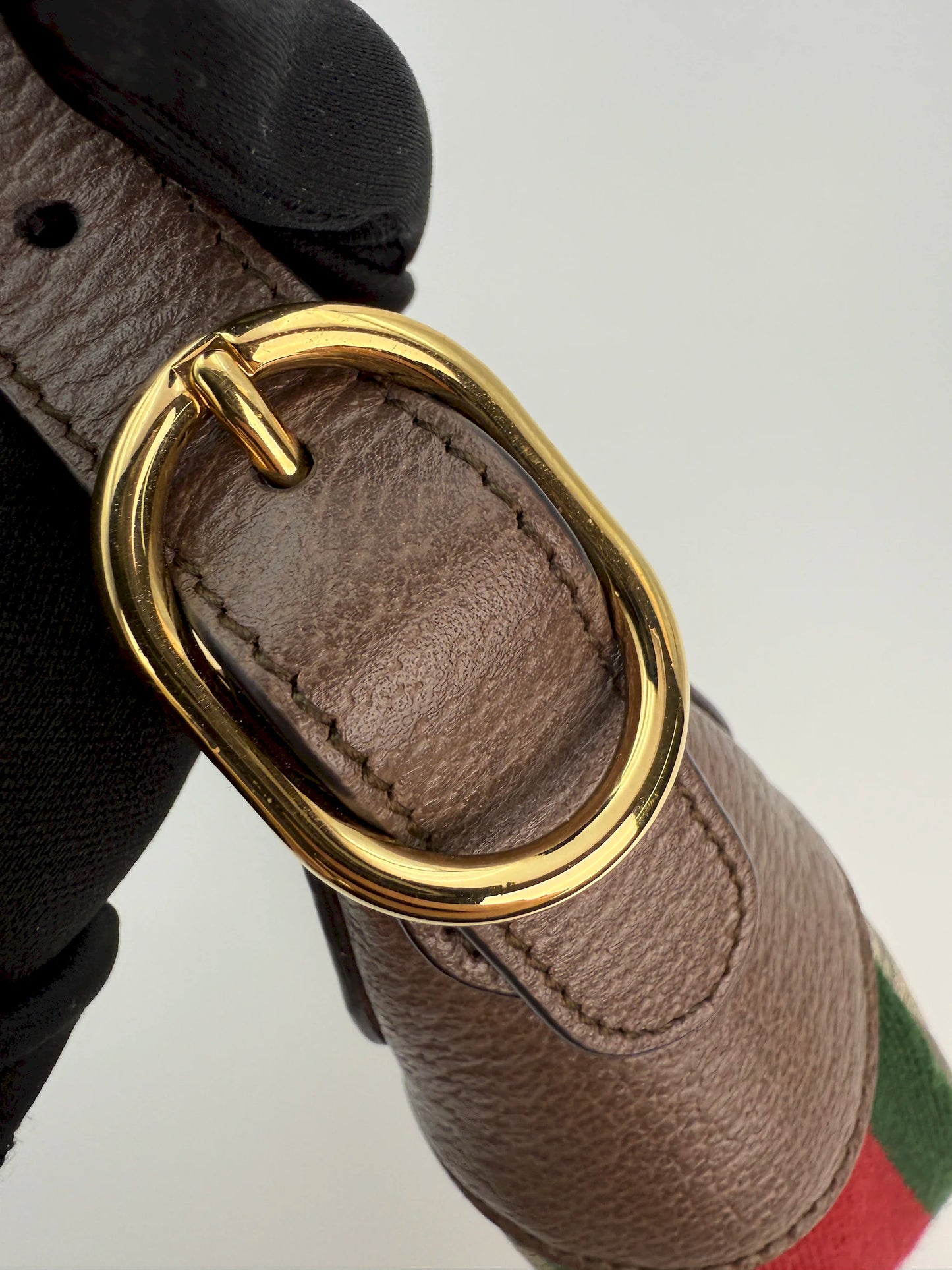 (AJ7) Gucci Ophidia Mini Shoulder Bag, Yellow Gold Hardware