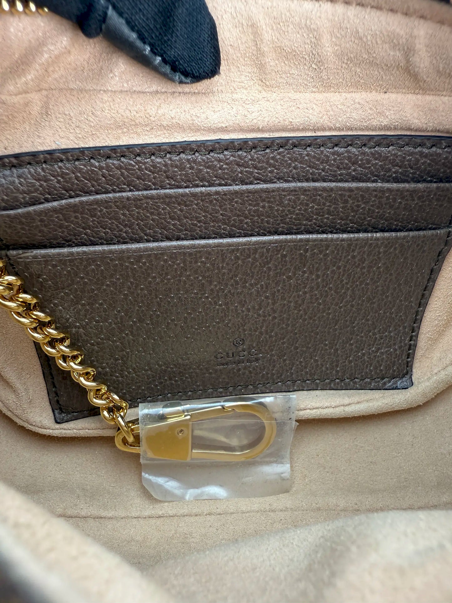 (AJ7) Gucci Ophidia Mini Shoulder Bag, Yellow Gold Hardware