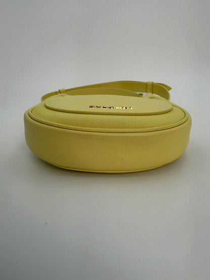 (AJ2) Bvlgari Yellow Calf Leather Small Serpenti Ellipse 2-Way Bag, Gold Hardware