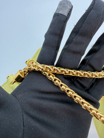 (AJ2) Bvlgari Yellow Calf Leather Small Serpenti Ellipse 2-Way Bag, Gold Hardware