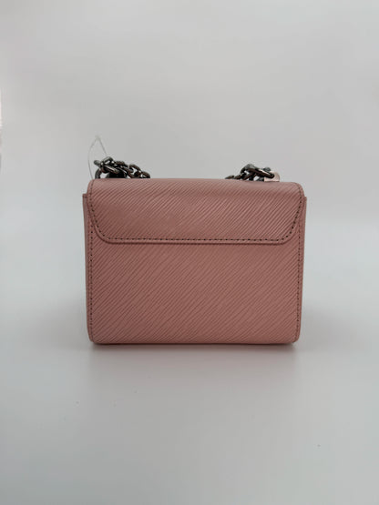 (AJ9) Louis Vuitton Small Epi Twist Crossbody Bag, Silver Hardware