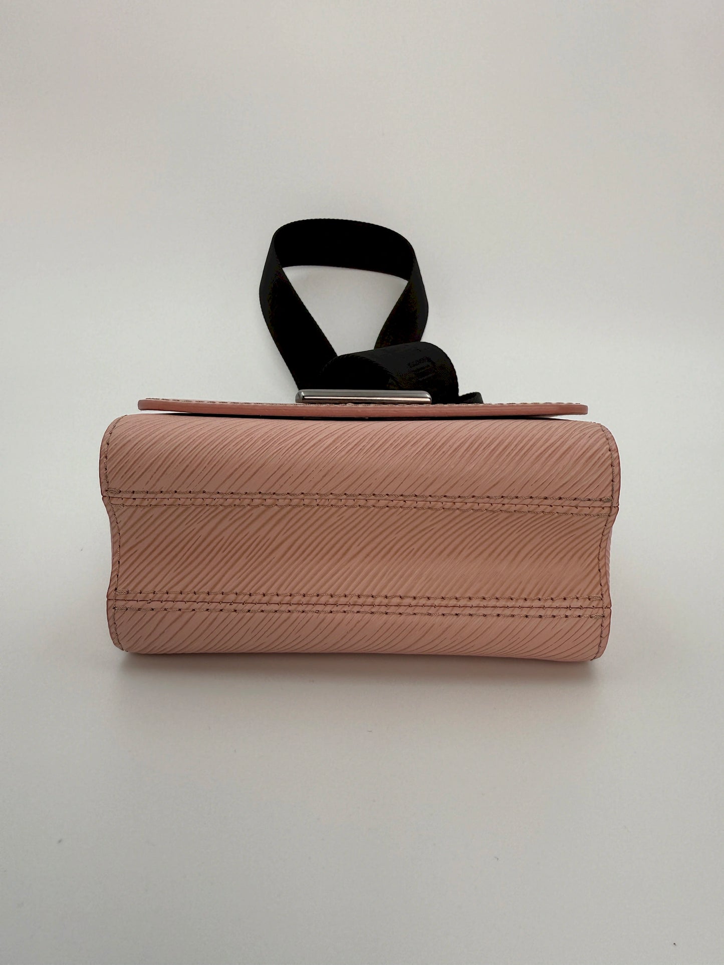 (AJ9) Louis Vuitton Small Epi Twist Crossbody Bag, Silver Hardware