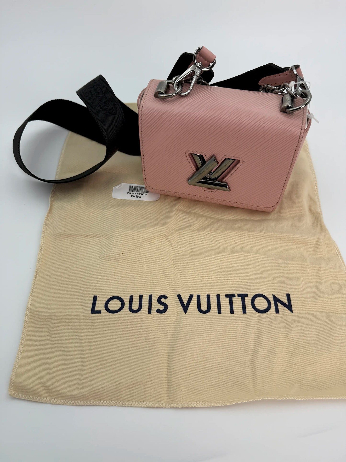 (AJ9) Louis Vuitton Small Epi Twist Crossbody Bag, Silver Hardware
