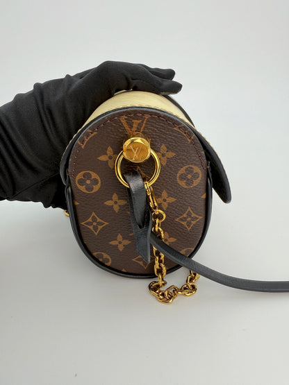 (AJ23) Louis Vuitton Glasses Case Bag, Monogram Canvas and Epi Leather, Gold Hardware
