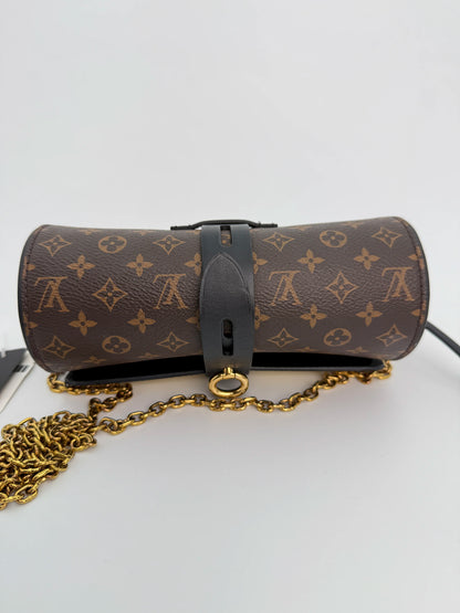 (AJ23) Louis Vuitton Glasses Case Bag, Monogram Canvas and Epi Leather, Gold Hardware