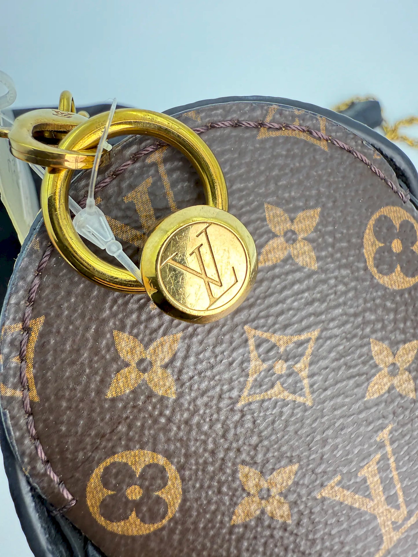 (AJ23) Louis Vuitton Glasses Case Bag, Monogram Canvas and Epi Leather, Gold Hardware
