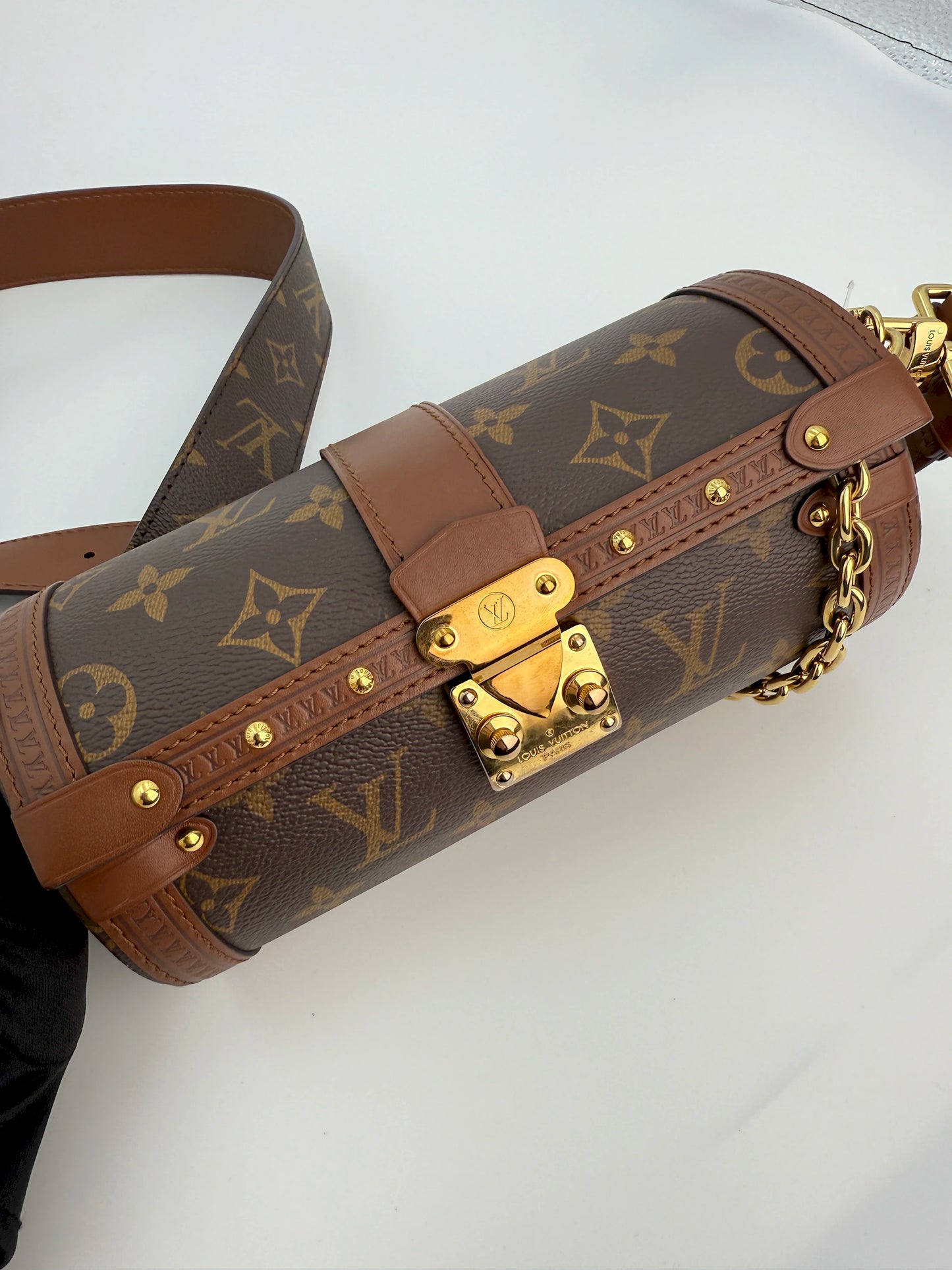 (AJ25) Louis Vuitton Monogram Papillon Trunk Bag, Gold Hardware