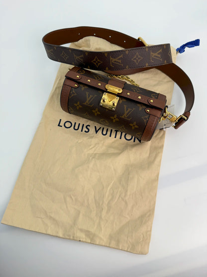(AJ25) Louis Vuitton Monogram Papillon Trunk Bag, Gold Hardware