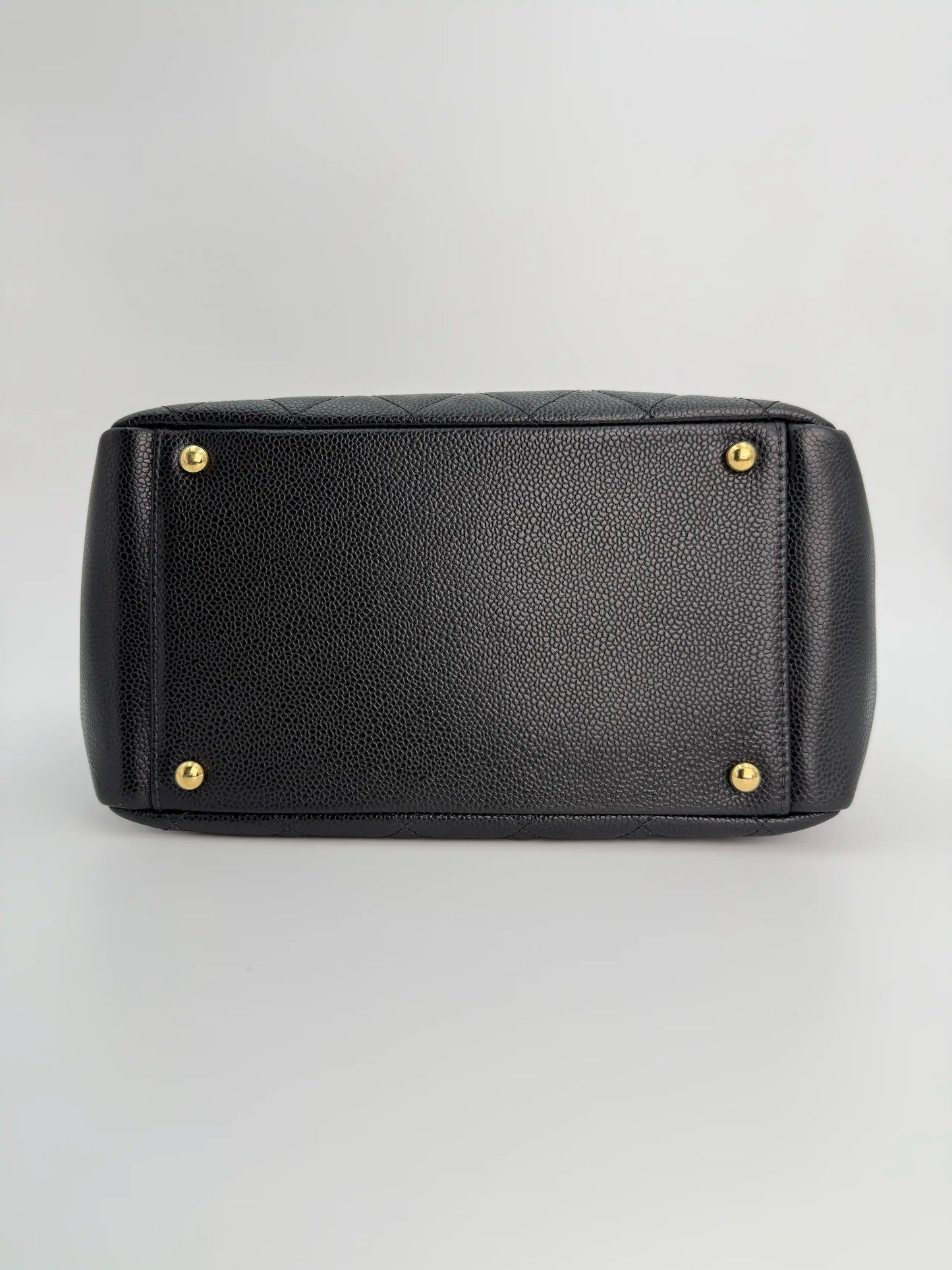 (AJ31) Chanel Black Caviar PTT Tote Bag, Gold Hardware
