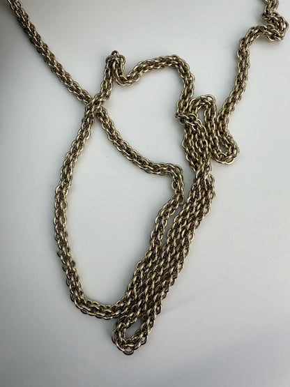 (AJ38) Valentino Spike Ivory Shoulder Bag, Champagne Gold Hardware