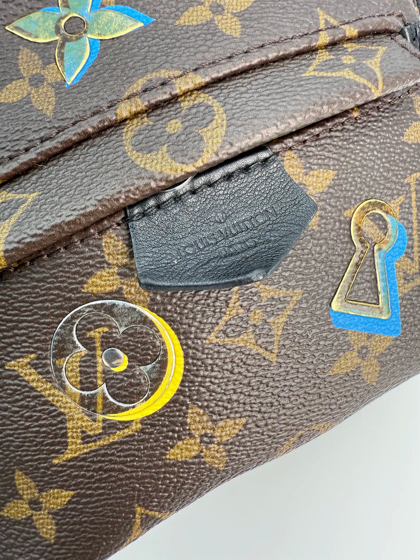 (AJ40) Louis Vuitton Palm Springs Mini Limited Love Lock, Gold Hardware