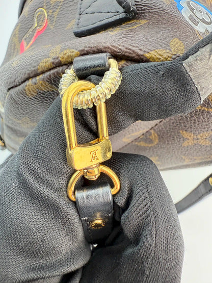 (AJ40) Louis Vuitton Palm Springs Mini Limited Love Lock, Gold Hardware