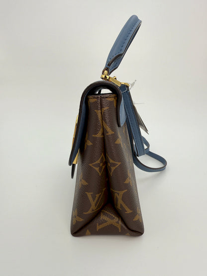 (AJ47) Louis Vuitton Blue/Monogram Locky BB, Gold Hardware