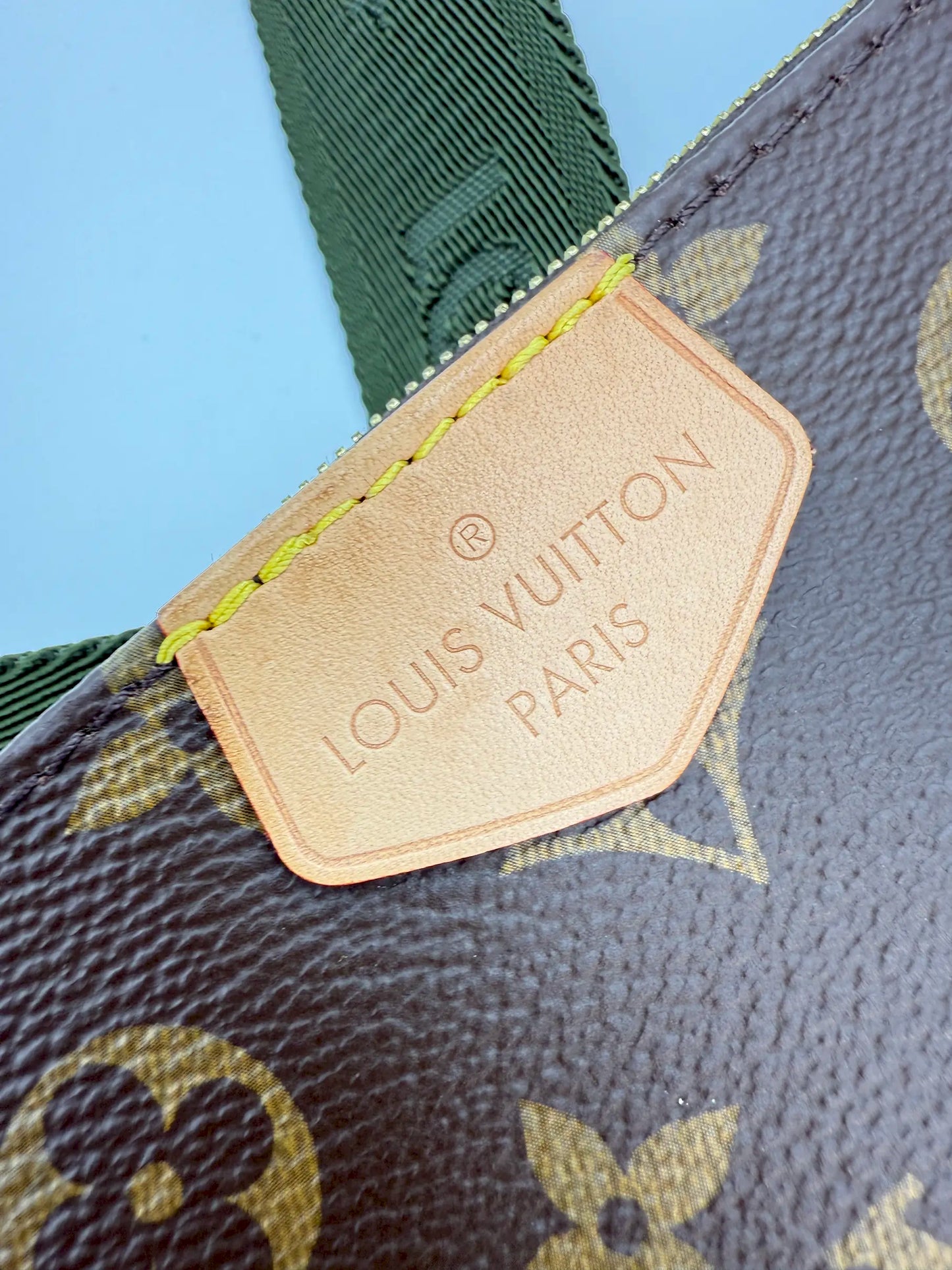 (AJ48) Louis Vuitton Monogram Multi Pochette, Gold Hardware