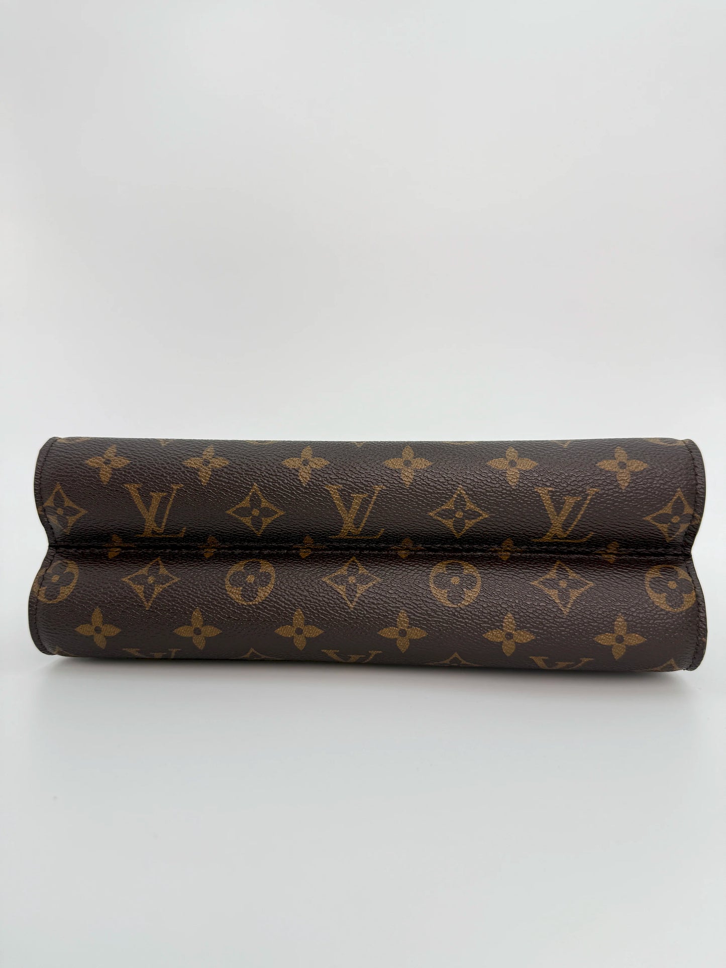 (AJ49) Louis Vuitton Black/Monogram Victoire Crossbody Bag, Gold Hardware