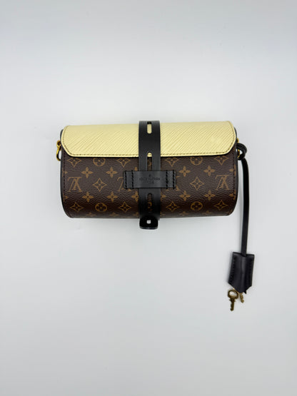 (AJ23) Louis Vuitton Glasses Case Bag, Monogram Canvas and Epi Leather, Gold Hardware