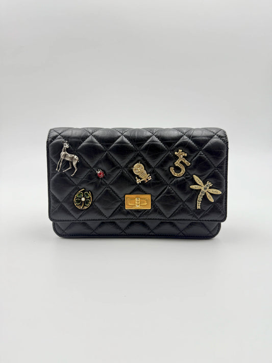 (AJ66) Chanel Lucky Charm Wallet on Chain