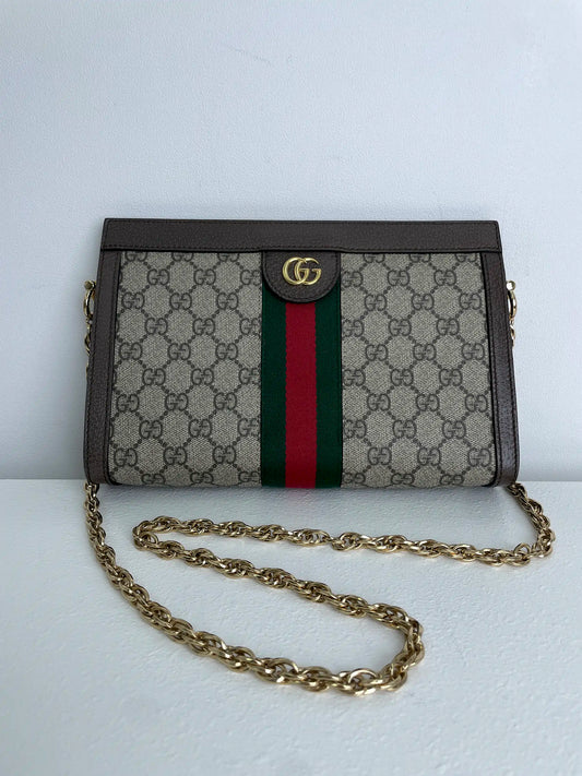 (A27) Gucci Ophidia GG Cherryline Bag Gold Hardware
