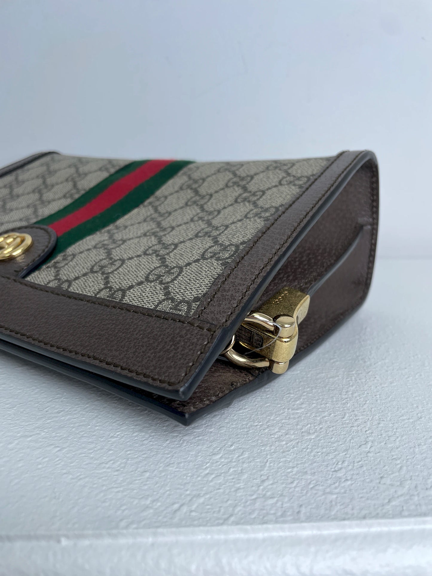 (A27) Gucci Ophidia GG Cherryline Bag Gold Hardware